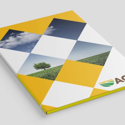 Annual report graphic design for the AGF.